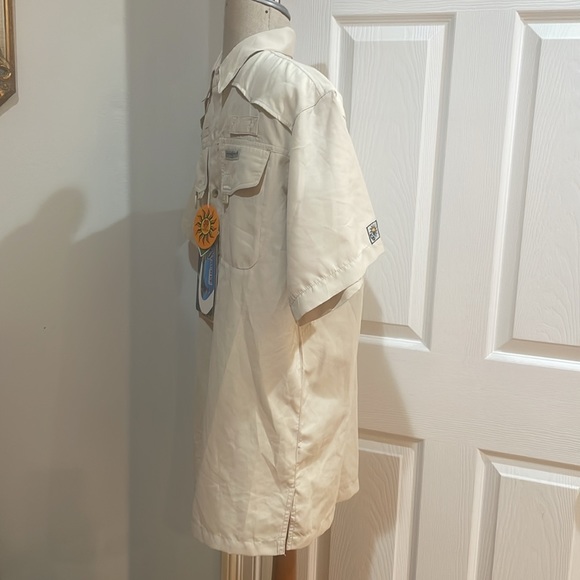 Hook & tackle shirt short sleeves nylon 50 SPF repels water dries fast men’s S - Picture 5 of 16